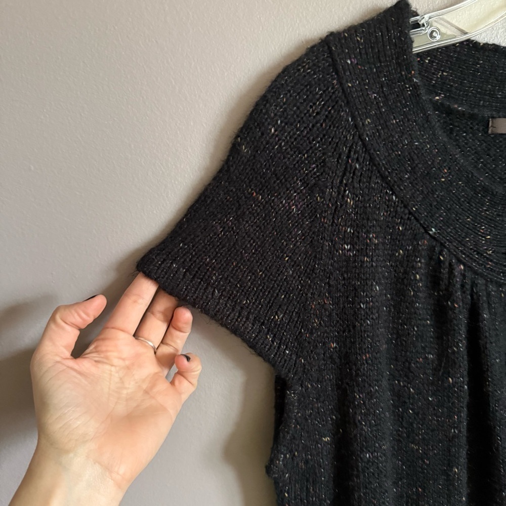 Y2k Fever Black Short Sleeve Knit Cardigan Sweater Size 1X - Picture 4 of 7